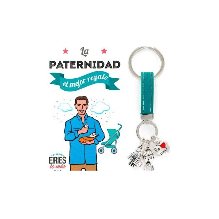 Llavero paternidad plata
