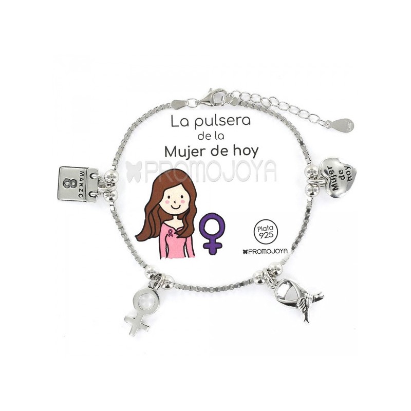 Pulsera plata 'Mujer de Hoy' 9104176