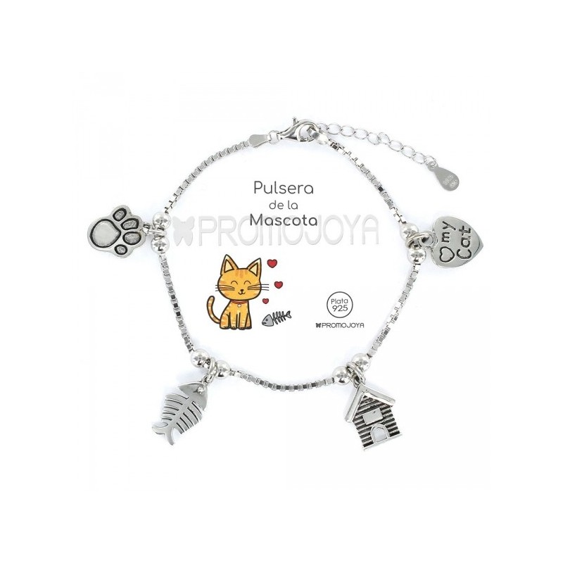 Pulsera plata 'Mascotas' Eres lo más