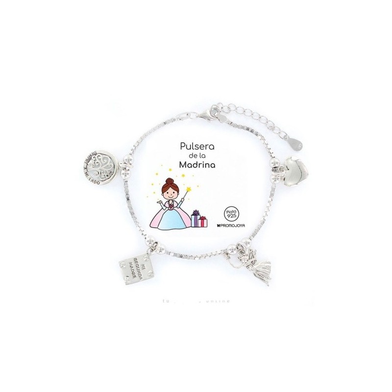 Pulsera de la Madrina en plata