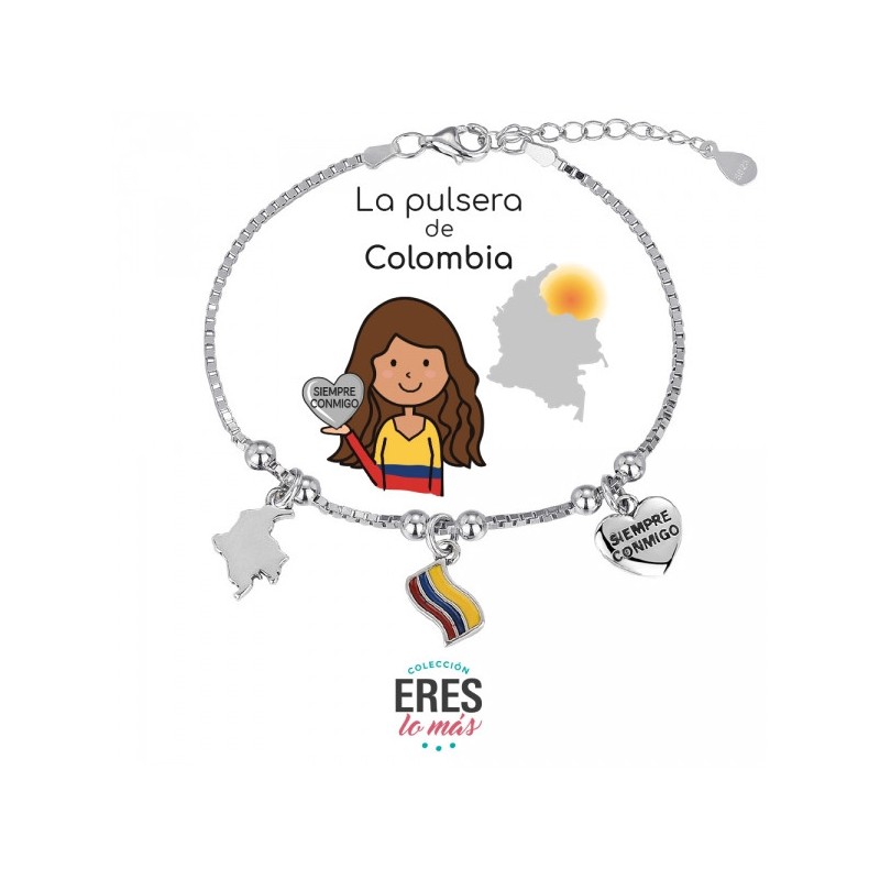 Pulsera plata 'Colombia' 9115503