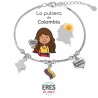 Pulsera plata 'Colombia' 9115503