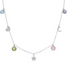 Gargantilla plata mix charms y piedras
