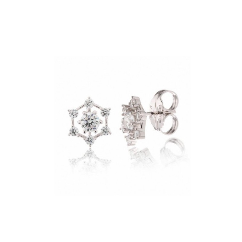 Pendientes Camaleoni plata estrella