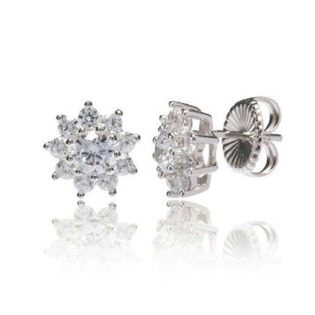 Pendientes roseta plata Camaleoni