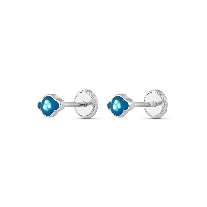 Pendientes infantiles nube plata