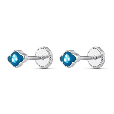 Pendientes infantiles nube plata