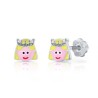 Pendientes infantiles princesa plata