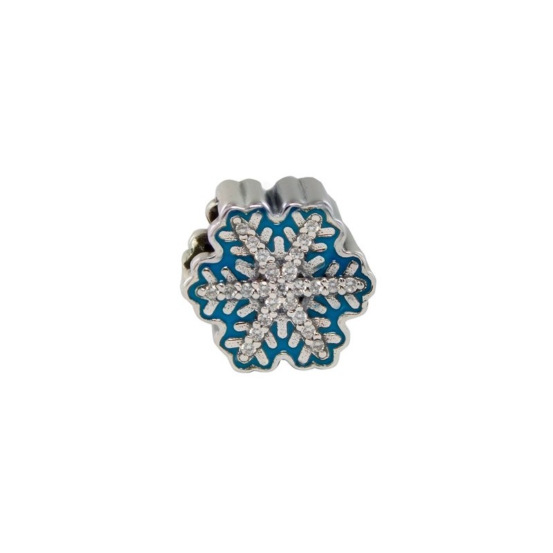 Abalorio de plata Copo de nieve