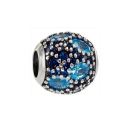 Abalorio plata Destello celeste