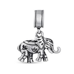 Abalorio plata Elefante