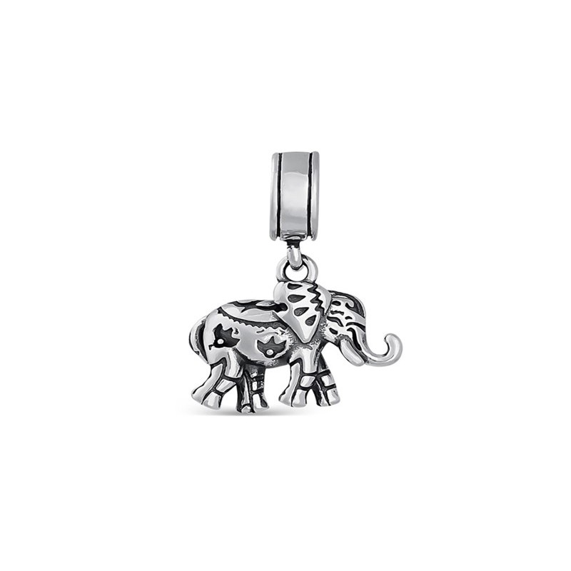 Abalorio plata Elefante