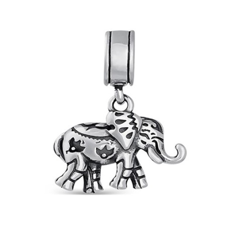 Abalorio plata Elefante