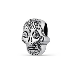 Abalorio plata calavera