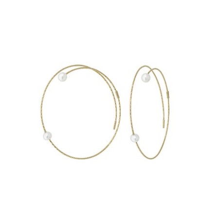 Aros Oro Magic Wire perlas