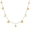 Gargantilla de Oro mix charms y piedras