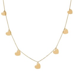 Gargantilla de Oro corazones
