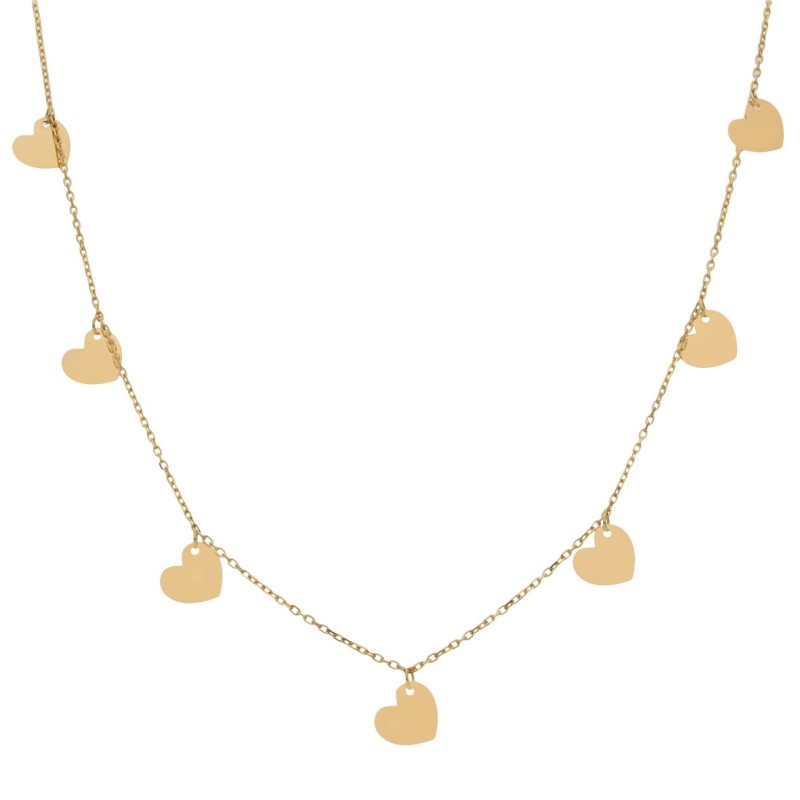 Gargantilla de Oro corazones