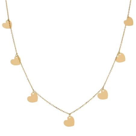 Gargantilla de Oro corazones