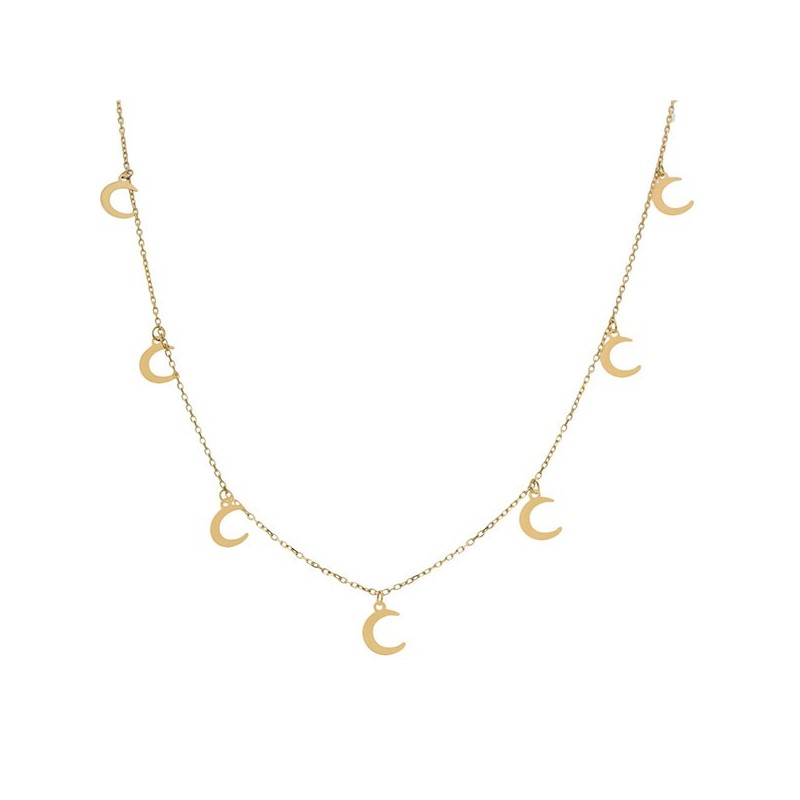 Gargantilla de Oro charms lunas
