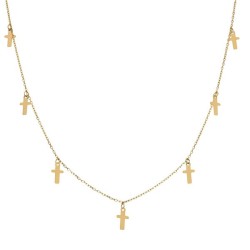 Gargantilla de Oro charms cruces