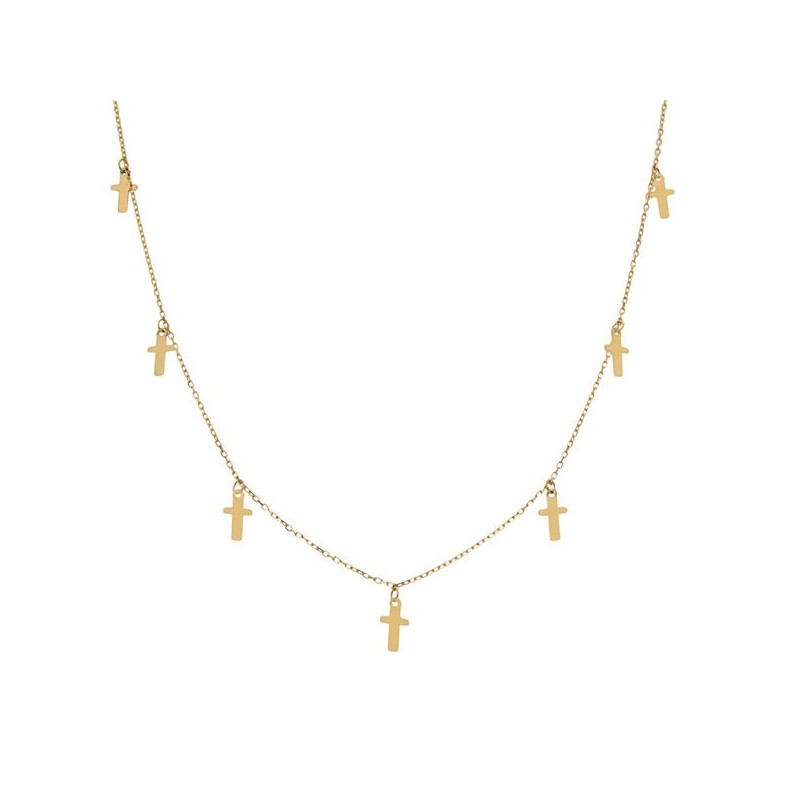 Gargantilla de Oro charms cruces