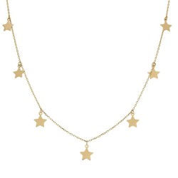 Gargantilla de Oro charms estrellas