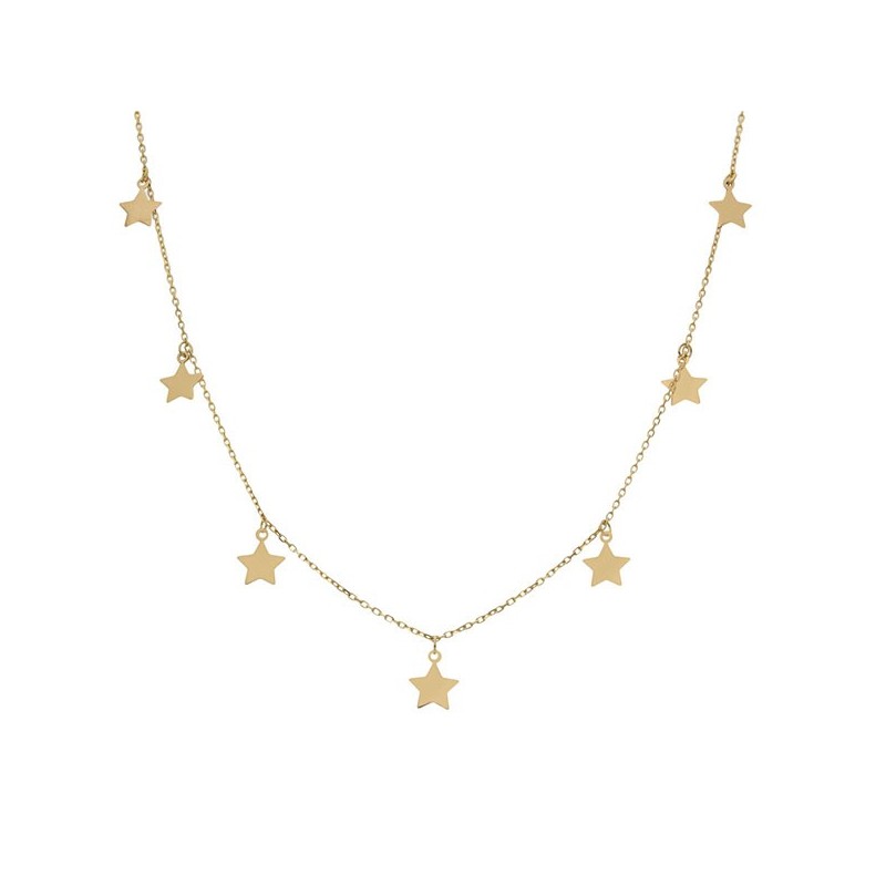 Gargantilla de Oro charms estrellas