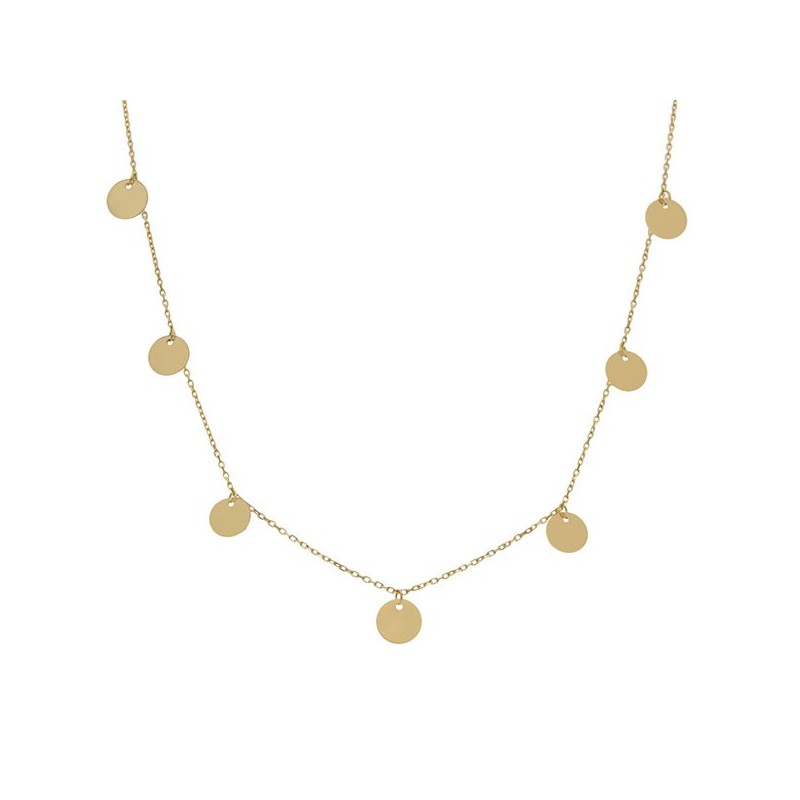Gargantilla de Oro charms circulos