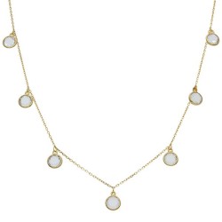 Gargantilla de Oro circonitas transparentes