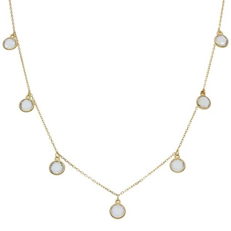Gargantilla de Oro circonitas transparentes