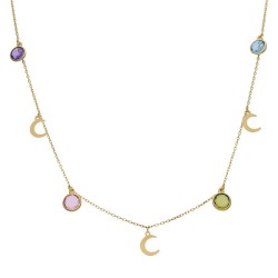 Gargantilla de Oro charms lunas