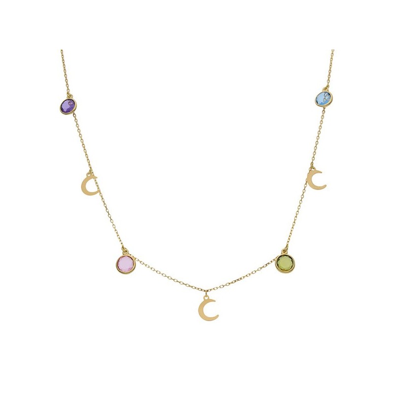 Gargantilla de Oro charms lunas