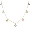 Gargantilla de Oro charms piedras colores
