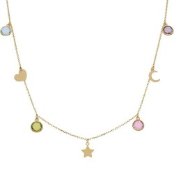 Gargantilla de Oro charms y colores
