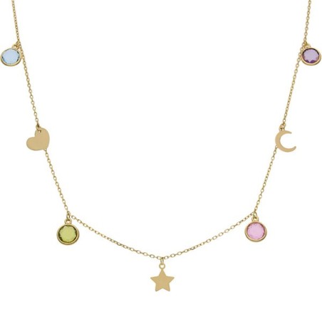 Gargantilla de Oro charms y colores