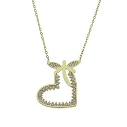 Gargantilla de Oro corazón libélula