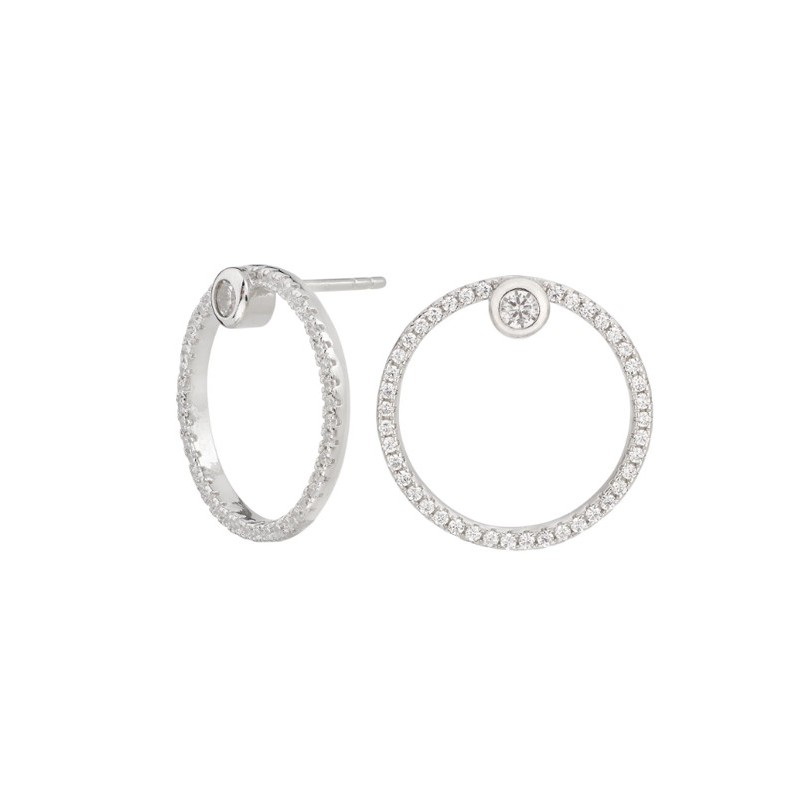 Pendientes circulares plata Itemporality SEA-101-026-UU