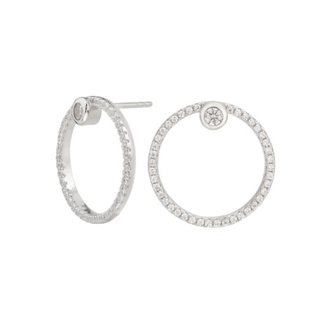 Pendientes circulares plata Itemporality SEA-101-026-UU