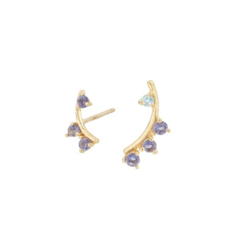 Pendientes 'Mitra' Iolita y Topacio Azul SEA-204-090-UU