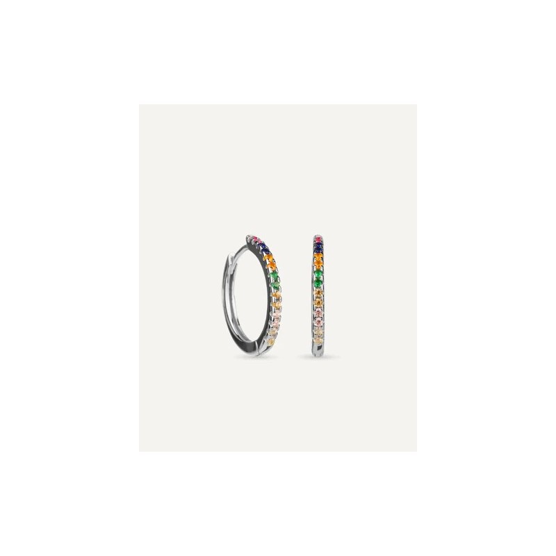 Aros T-Adoro Arcoiris de plata 43.PE.34