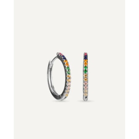 Aros T-Adoro Arcoiris de plata 43.PE.34