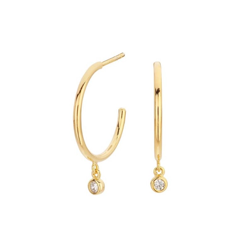 Aros Itemporality Circonita Bañado en Oro SEA-201-016-UU