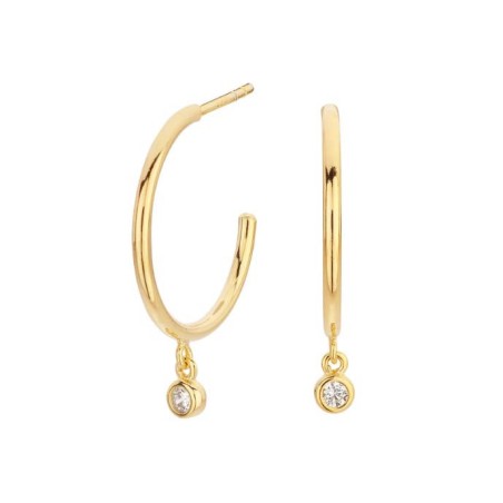 Aros Itemporality Circonita Bañado en Oro SEA-201-016-UU