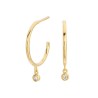 Aros Itemporality Circonita Bañado en Oro SEA-201-016-UU