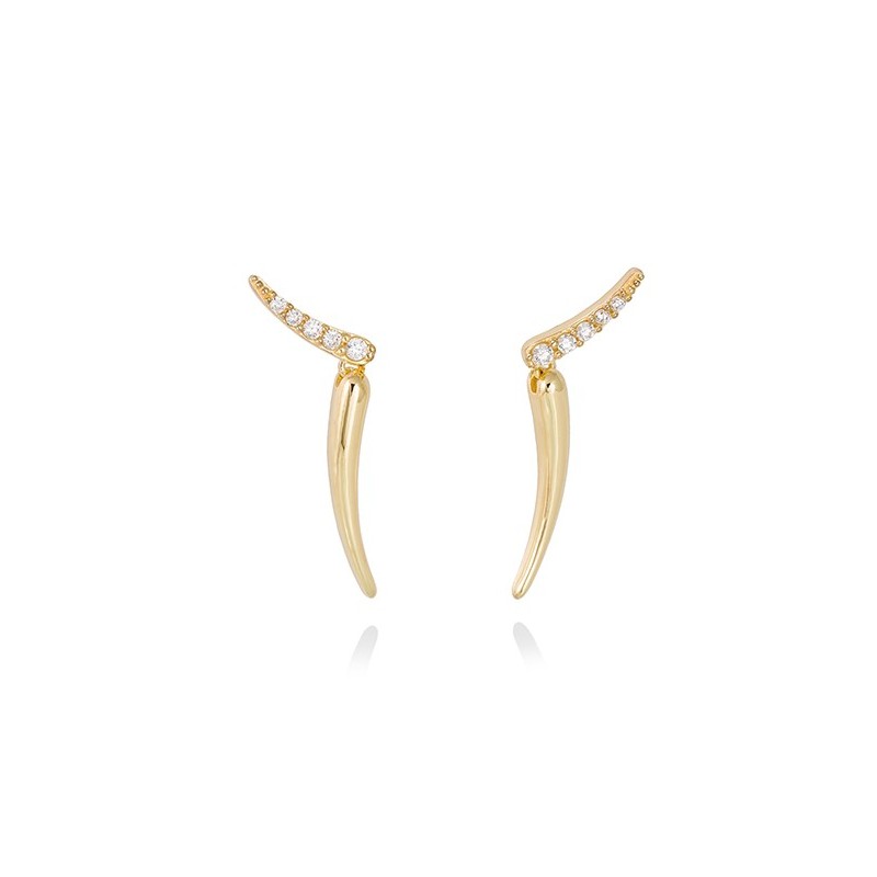 Pendientes Marina García GUN-LONG plata dorada 90660PD
