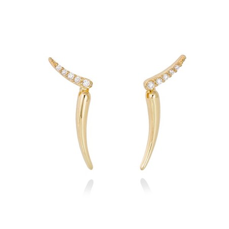 Pendientes Marina García GUN-LONG plata dorada 90660PD