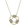 Gargantilla Oro corazones y circonitas