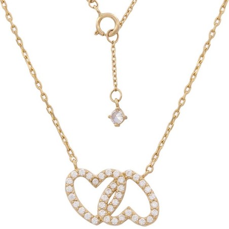 Gargantilla Oro corazones enlazados