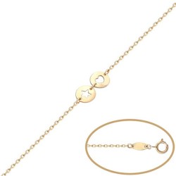 Pulsera de Oro estrella y corazón